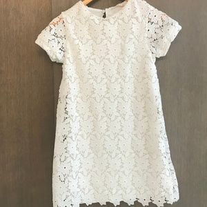 White Lace T-shirt Dress